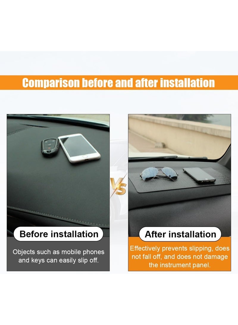 Car Dashboard Anti-Slip Mat, 10.6"×5.9" Universal Car Dash Sticky Rubber Mat, Multifunctional Non-Slip Adhesive Pad Auto Dash Grip Mat for Cell Phones, Keys, Coins, Sunglasses (Car Textures) - Image 2